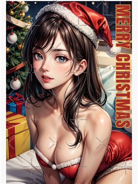 Anime Christmas Card Merry Christmas Sexy Santas Helper 01 Greeting Card For Sale By