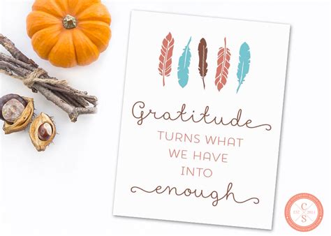 Gratitude Turns What We Have Into Enough Wall Print Wall Prints Wp1114