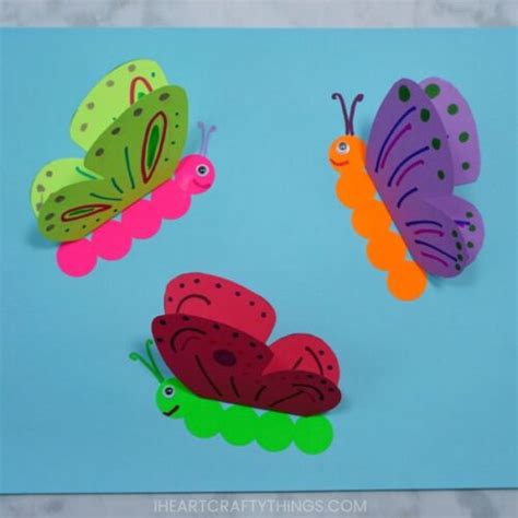 How To Make A 3d Paper Butterfly Craft I Heart Crafty Things