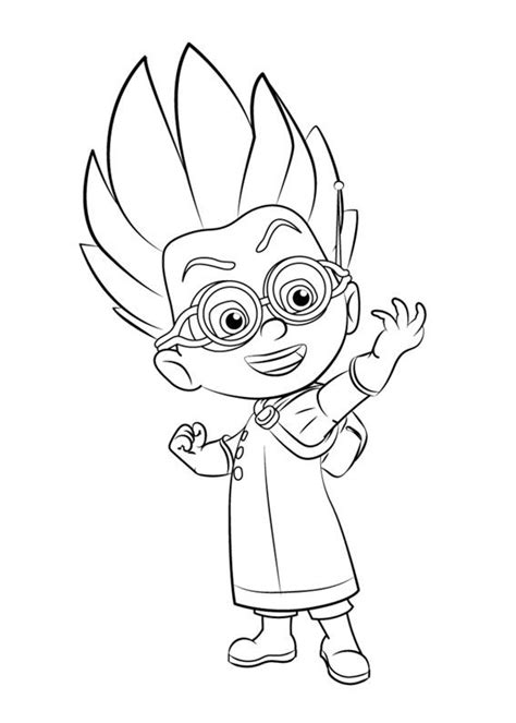 Collection of pj masks coloring pages for personal use owlet pj mask coloring pages romeo pj masks colouring pages Maschere Super Pigiamini Da Colorare E Stampare