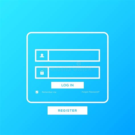 Login Design Template Vector Can Be Edited As Needed Stock Illustration