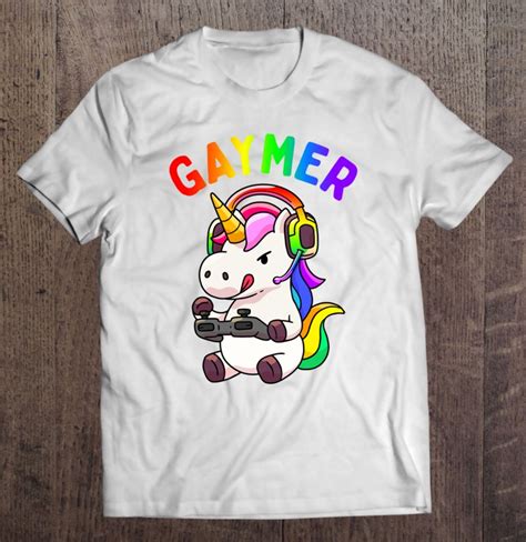 Gaymer Gay Pride Flag Lgbt Gamer Lgbtq Gaming Unicorn Gift Pullover T