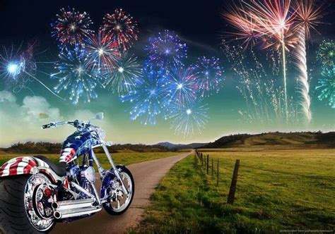 Happy 4th Of July Harley Davidson Art Motorcycle Harley Davidson Signs