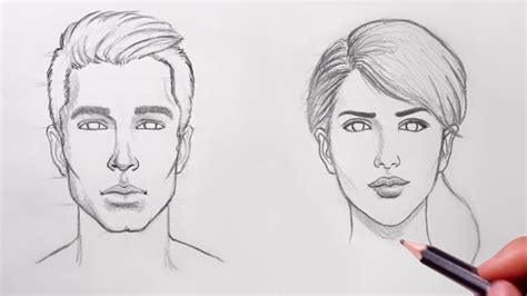 Men and women have unique physical particularities that you need to understand and study in order to sketch realistic postures and characters. How to Draw Faces - YouTube