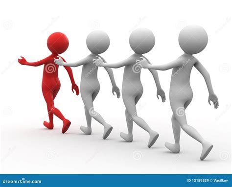 Follow The Leader Stock Illustration Image Of White 13159539