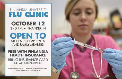 Annual Flu Shot Clinic For Employees Students On Oct 12 Finlandia