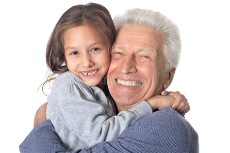 Happy Grandfather And Granddaughter Stock Image Image Of People