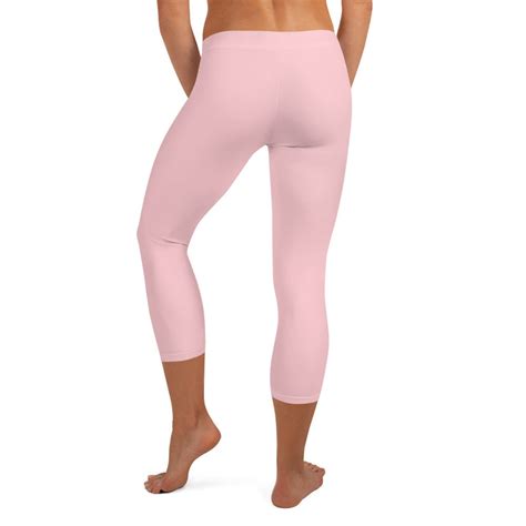 Pastel Pink Capri Leggings Yoga Sports Activewear Etsy