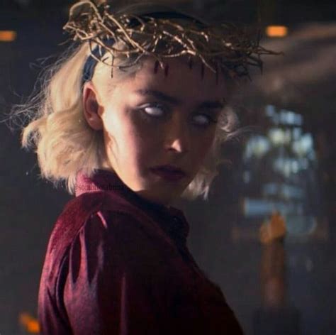 Kiernan Shipka Wearing A Crown Of Thorns Sabrina Witch Sabrina