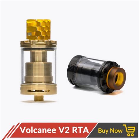 Volcanee V2 Rta Single And Dual Coil Tank Atomizer 24mm 3ml Top Fill