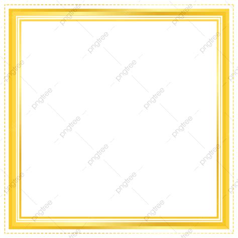 Golden Rectangle Frame Vector Png Images Rectangle Golden Frame Border