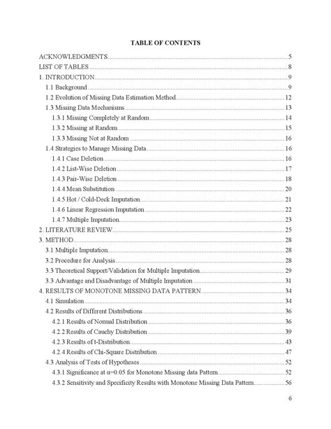 Apa Table Of Contents Owl Purdue Owl Handbook On Report Formats