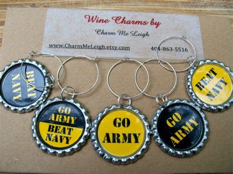 Usa United States Army Inspired Wine Glass Charms For The Wine Etsy Wine Glass Charms Wine