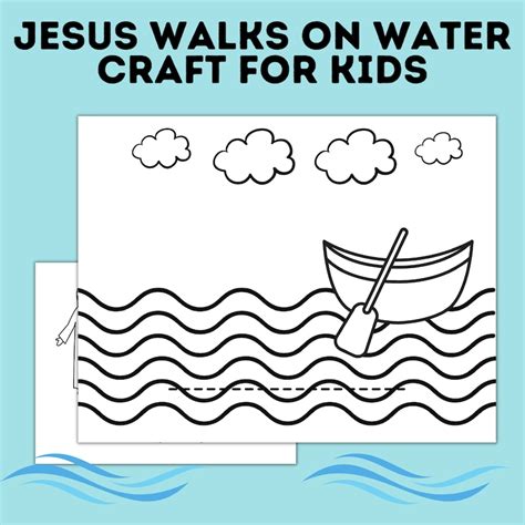 Jesus Walks On Water Craft Jesus Craft Sunday School Craft Etsy