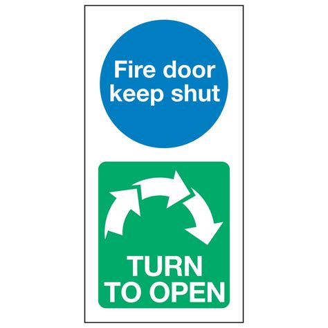 Fire Door Keep Shut Turn To Open Clockwise Linden Signs And Print