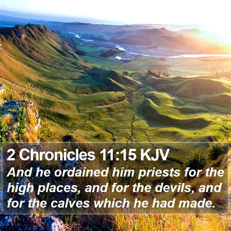 2 Chronicles 1115 Kjv And He Ordained Him Priests For The High Places