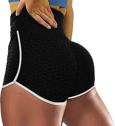 Women´s Running Shorts With Liner 2 In 1 Tummy Control Workout Shorts Butt Lifting Ruched