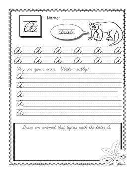 Kids practice writing in cursive the names of close family members (and maybe pets, too) on this third grade writing worksheet. Cursive Practice Pages - Zaner-Bloser Cursive by House Fly ...