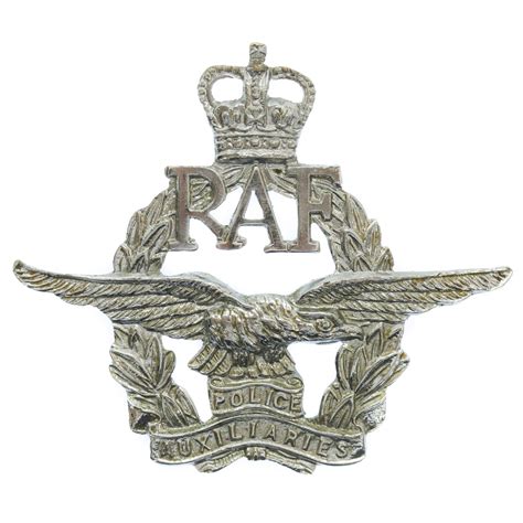 Royal Air Force R A F Police Auxiliaries Cap Badge Queen S Crown