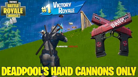 Challenge Kill With Deadpools Hand Cannons Only Fortnite Mobile
