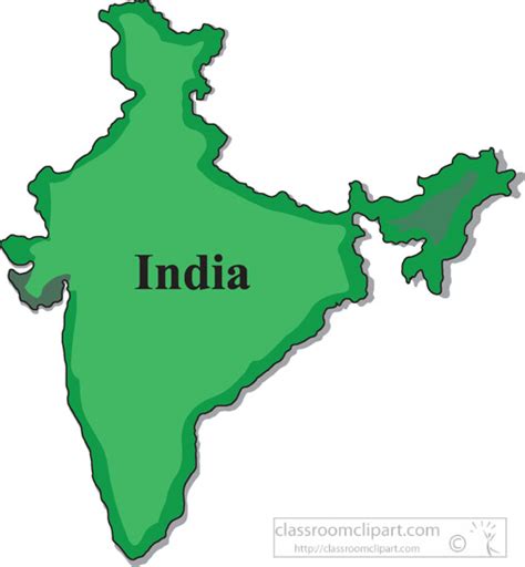 Country Maps Clipart Photo Image India Map Clipart 1004 Classroom