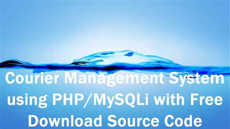 Courier Management System Using Php And Mysqli With Source Code My