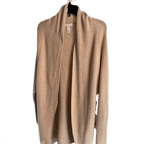 Leith Sweaters Leith Dolman Sleeve Long Cardigan Beige Oatmeal