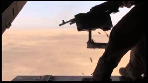 Mv 22 Osprey Door Gunner Firing M240 Machine Gun In Afghanistan During