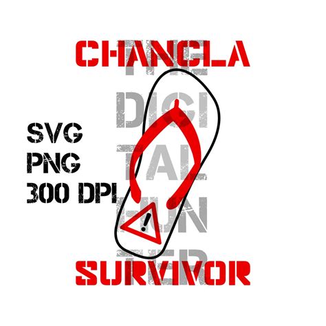 Chancla Survivor Svg Png Clipart Clip Art Printable Digital