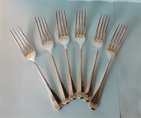 Antiques Atlas 6 Silver Dining Forks Sheffield 1960