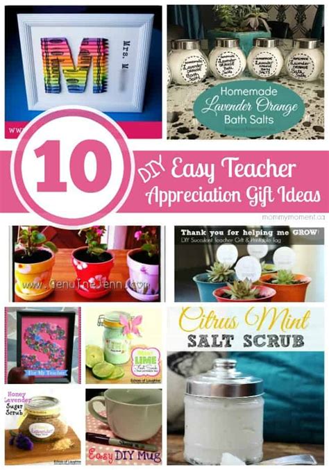 Looking for cute teacher appreciation gifts? 10 Easy DIY Teacher Appreciation Gift Ideas