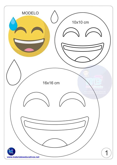 Moldes Plantillas Emoji 1 I Materiales Educativos Gratis