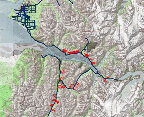 Location Map Showing The Seward Highway Shown In Blue That Connects