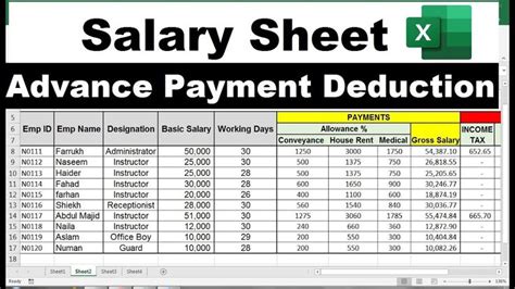 Pin On Salary Sheet In Excel