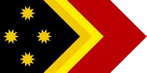 an alternative australian flag i designed based off of an alternate colour palette vexillology