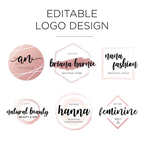 Premium Vector Editable Feminine Logo Design Template