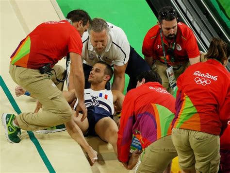 Scary Injury French Gymnast Samir Ait Said Snaps His Leg On Vault