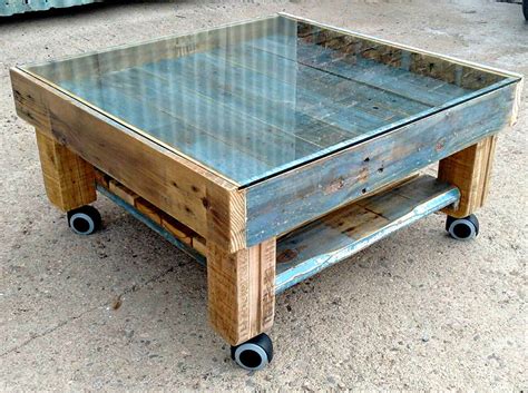 Pallet Coffee Table With Magazine Rack 99 Pallets