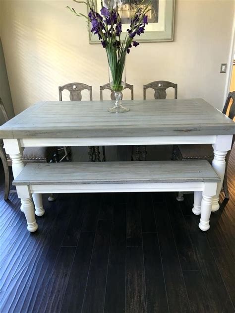 Bring a relaxed yet refined sense of good taste to a space with this casually cool dining room table. Best Grey Table Ideas On Stain Stained Within Dining White ...
