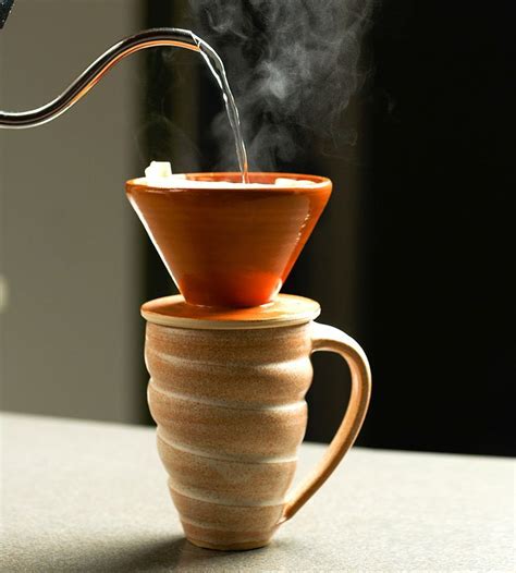 Ceramic Pour Over Cone And Mug Set Camping Coffee Maker Pour Over