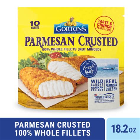 Gortons Parmesan Crusted Frozen Fish Fillets 10 Ct 182 Oz