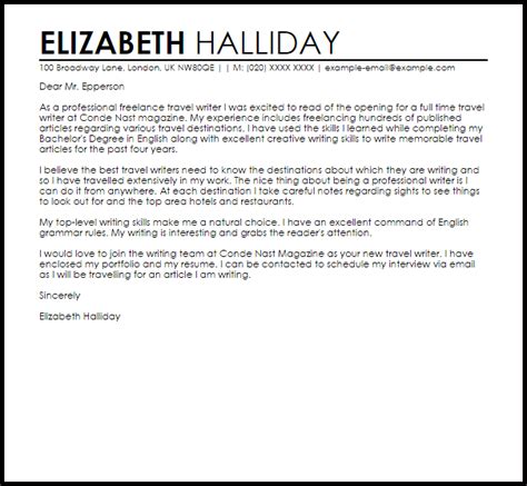 If you have operational hyperlinks to web pages you've developed or optimized, it's a good strategy to link to them in your cover letter. Content Writer Cover Letter Example | | Mt Home Arts