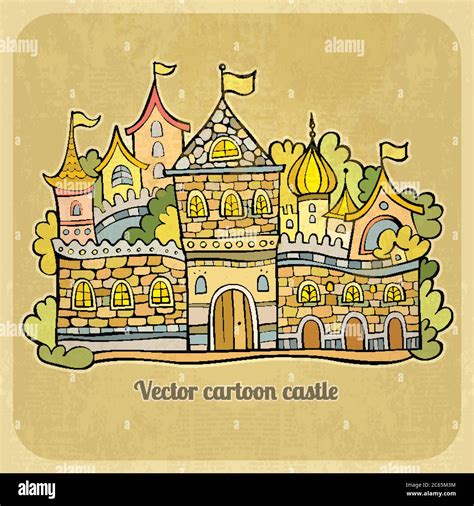 Cartoon Fairy Tale Castle Vector Illustration Stock Vector Image And Art