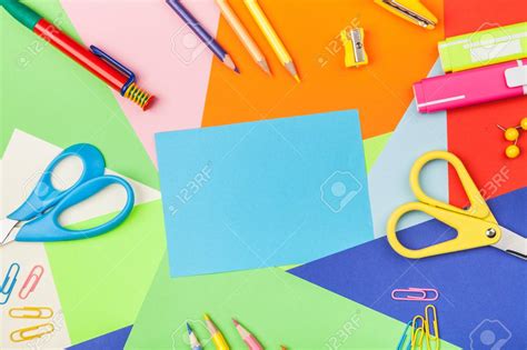 🔥 Free Download Art And Craft Supplies On Colorful Paper Background
