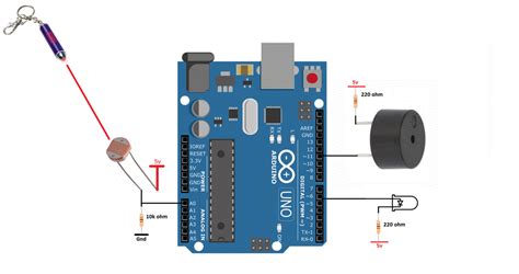Arduino Piezo Buzzer Alarm With Ldrlight Dependent Resistorphotoresistor