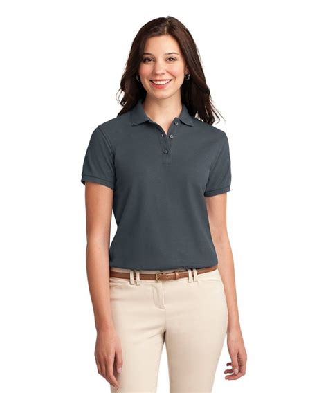 Womens Premium Uniform Work Polo Shirt Plus Sizes Available Steel