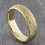 Hammered & Brushed Mens 6mm Gold Tungsten Ring  Vincent Faith