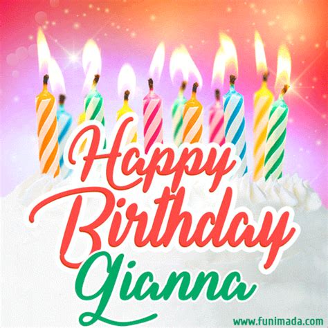 Happy Birthday Gianna GIFs - Download original images on Funimada.com