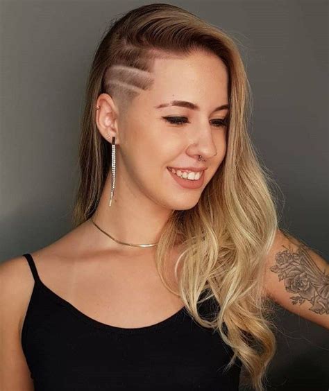 Long Hair With Side Undercut Undercut Haircut Women Female Undercut