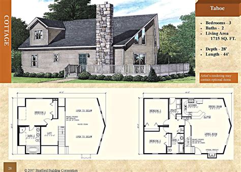 Modular Chalet Cottage Floor Plan Tahoe 1715 Sq Ft Stratford Home